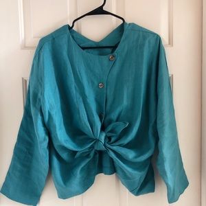 linen long sleeve blouse